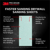 3M Pro Grade 4-3/16 in. x 11-1/4 in. 120-Grit Drywall Sanding Sheet (5-Pack)
