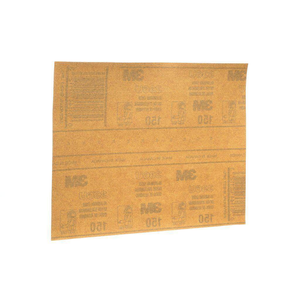 3M 9 in. x 11 in. 220 Grit Very Fine Aluminum Oxide Sandpaper (25 Sheets/Pack) (Case Pack of 5)