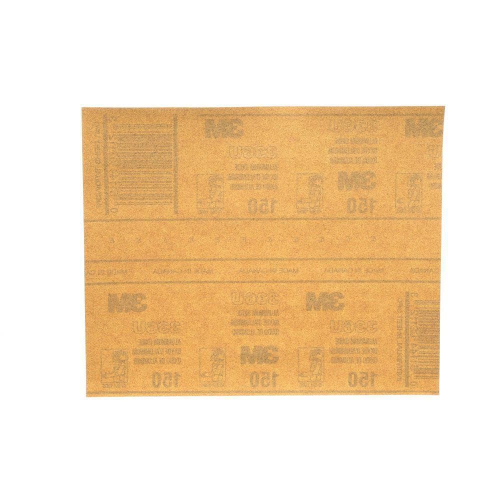 3M 9 in. x 11 in. 220 Grit Very Fine Aluminum Oxide Sandpaper (25 Sheets/Pack) (Case Pack of 5)