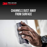3M Pro Grade Precision 4-1/2 in. x 2-1/2 in. x 1 in. 80-Grit Medium Dust Channeling Sanding Sponge