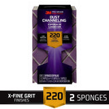 3M Pro Grade Precision 4-1/2 in. x 2-1/2 in. x 1 in. 220-Grit X-Fine Dust Channeling Sanding Sponge (2-Pack)