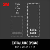 3M 2 7/8 in. x 8 in. x 1 in. Fine Extra Large Angled Drywall Sanding Sponge