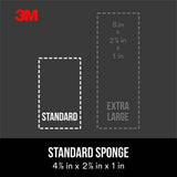 3M 2 7/8 in. x 4 7/8 in. x 1 in. Fine Angled Drywall Sanding Sponge (4-Pack)