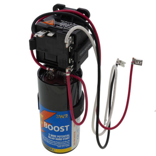 Supco 3W2 capacitor - front view (Voltage: 208-240V; Horse Power: 3-1/2 - 4-12)