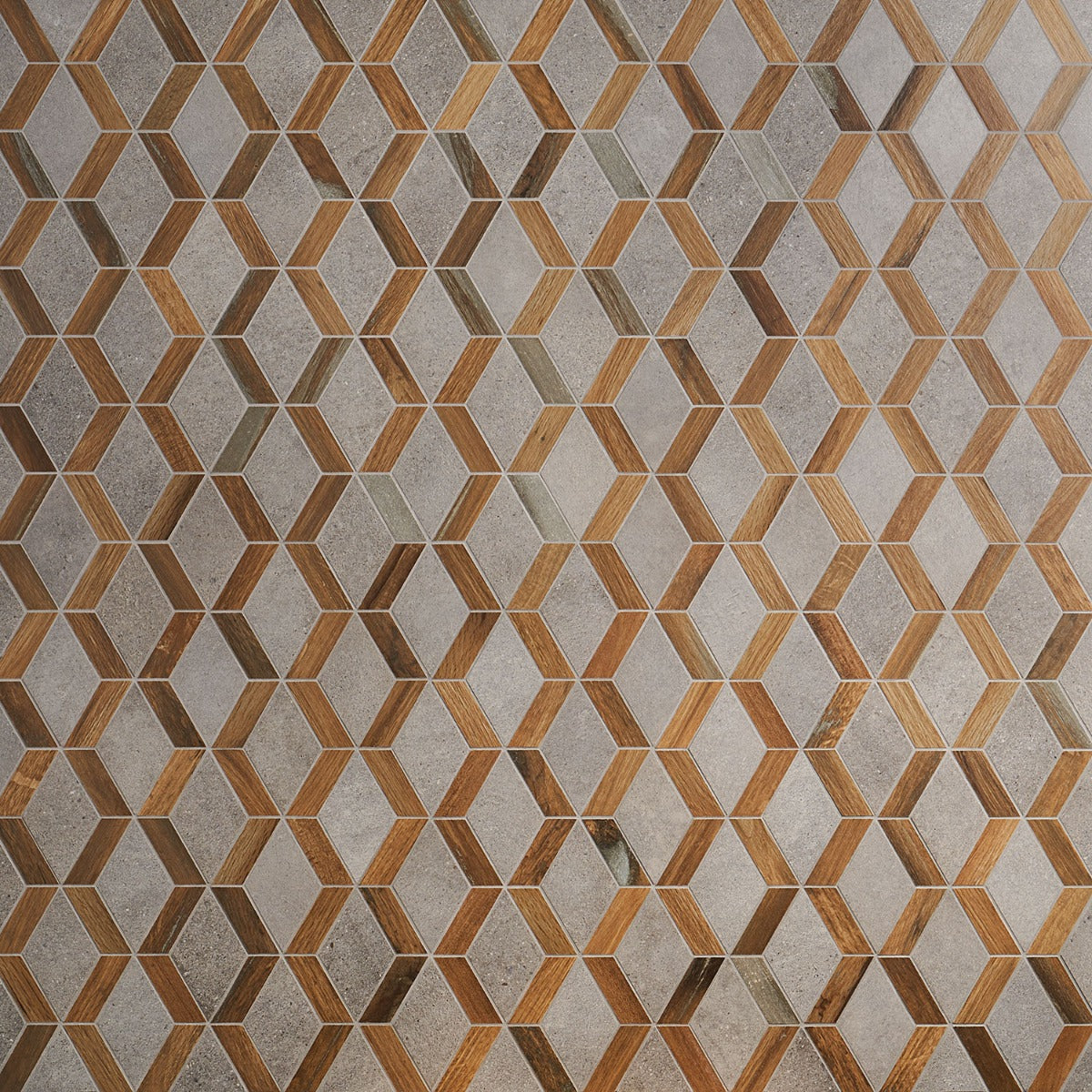 Eternal Oak Brown Diamond Matte Porcelain Mosaic Tile - Lux Tile
