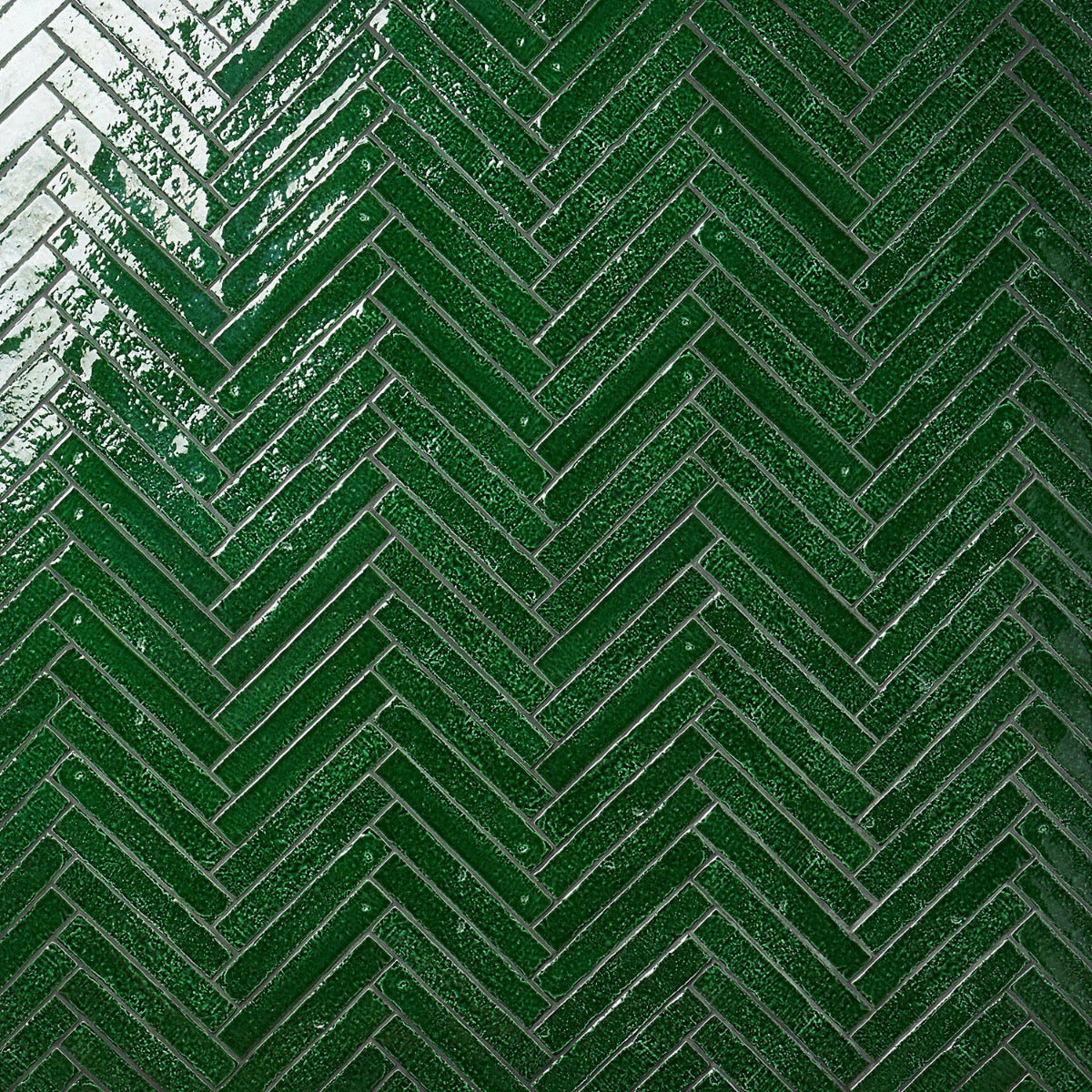 Wabi Sabi Emerald Green 1.5x9 Crackled Glossy Ceramic Tile by Lux Tile