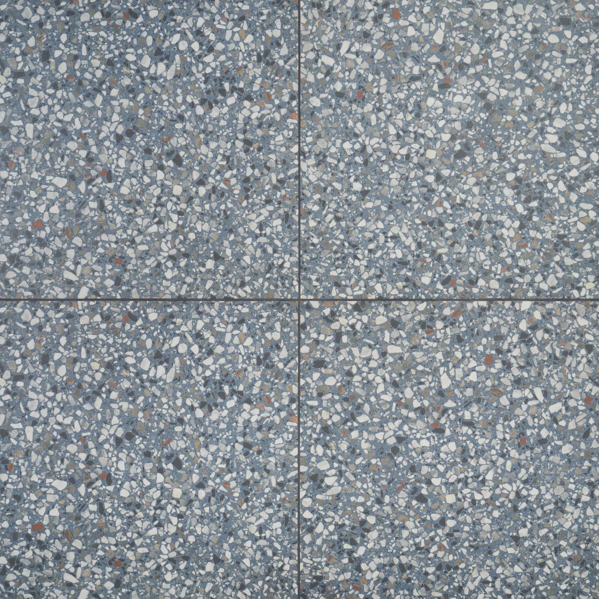Kobe Flakes Ocean Blue 24x24 Terrazzo Look Matte Porcelain Tile - Lux Tile