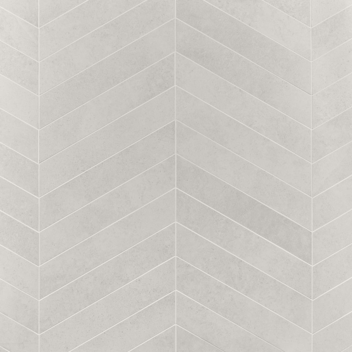 Lux Tile New Rock Perla White 4x21 Chevron Matte Porcelain Tile