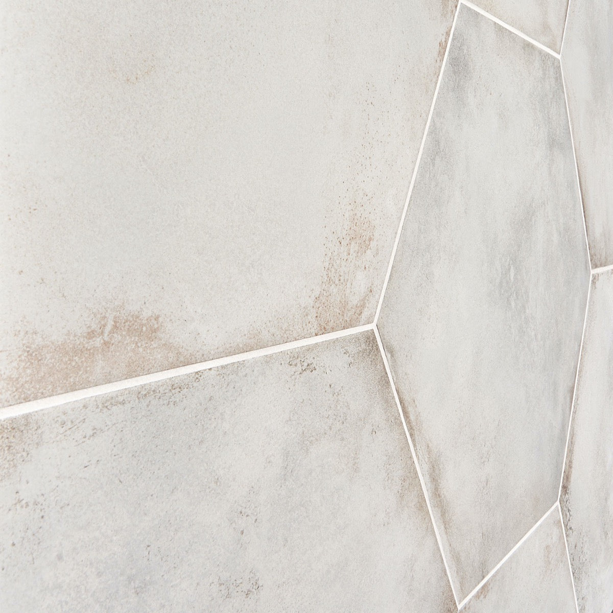 Angela Harris Flatiron White 20" Hexagon Matte Porcelain Tile