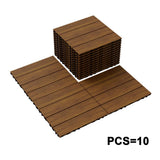 ARK DESIGN 1 ft. x 1 ft. Quick Deck Tile Outdoor Solid Pine Wood Deck Tile Primed in Natural Grain (10 sq. ft. Per Box)