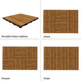 ARK DESIGN 1 ft. x 1 ft. Quick Deck Tile Outdoor Solid Pine Wood Deck Tile Primed in Natural Grain (10 sq. ft. Per Box)