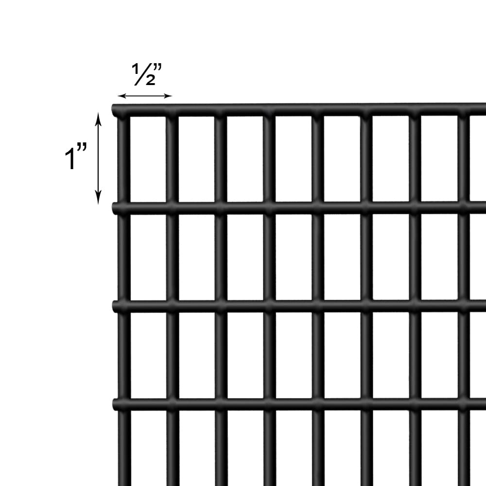 Far North International 50-ft x 2-ft 16-Gauge Vinyl Coated Black Galvanized Steel Welded Wire Rolled Fencing with Mesh Size 1/2-in x 1-in