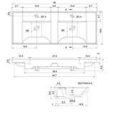 Nameeks ML Wall Mounted Sink in White