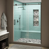 Coraline XL 68 - 72 in. x 80 in. Frameless Sliding Shower Door with StarCast Clear Glass in Matte Black Right Hand - Super Arbor