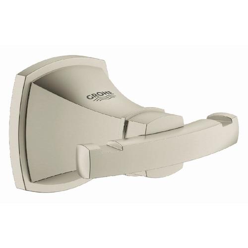 GROHE Grandera Double Hook Starlight Chrome Towel Hook - Super Arbor