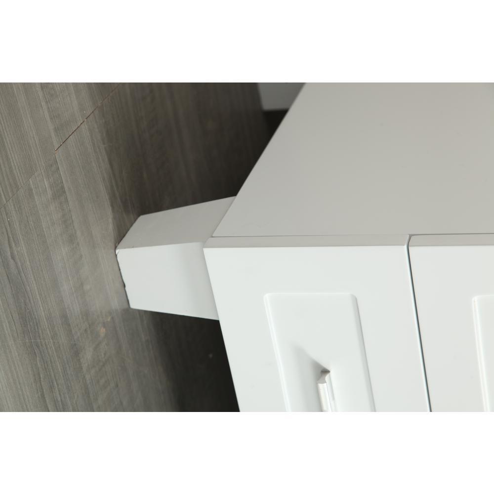 Loon 30.50 in. W x 22 in. D x 34 in. H Vanity in White with Carrera Marble Vanity Top in White with White Basin - Super Arbor