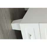 Loon 30.50 in. W x 22 in. D x 34 in. H Vanity in White with Carrera Marble Vanity Top in White with White Basin - Super Arbor