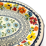Luxembourg 14 in. Multicolored Stoneware Oval Platter