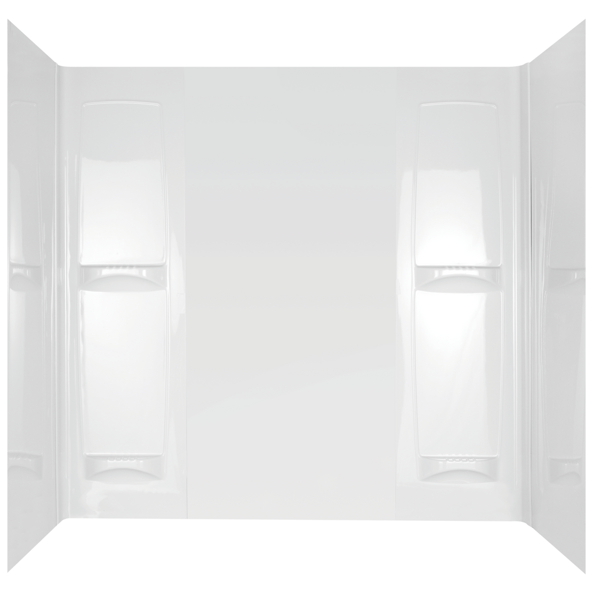 Delta Pro-Series 60 in. W x 57 in. H 5-Piece Glue-Up Tub Surround, High Gloss White