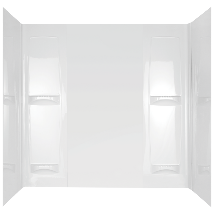 Delta Pro-Series 60 in. W x 57 in. H 5-Piece Glue-Up Tub Surround, High Gloss White