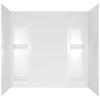 Delta Pro-Series 60 in. W x 57 in. H 5-Piece Glue-Up Tub Surround, High Gloss White