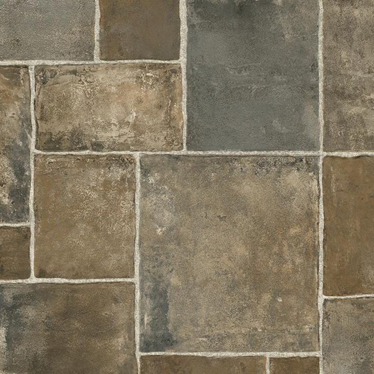 TrafficMASTER Broken Slate Multi-Color Residential Vinyl Sheet, Sold by 13.2 ft. Wide x Custom Length