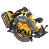 FLEXVOLT 60-Volt MAX Lithium-Ion Cordless Brushless 7-1/4 in. Circular Saw with (2) Batteries 2Ah and Bonus Hammer Drill