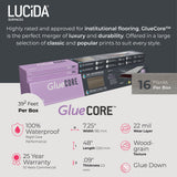 Lucida USA Gluecore Ash Grey Gray 22-mil x 7-3/32-in W x 48-in L Waterproof Glue Down Luxury Vinyl Plank Flooring (40-sq ft/ Carton)