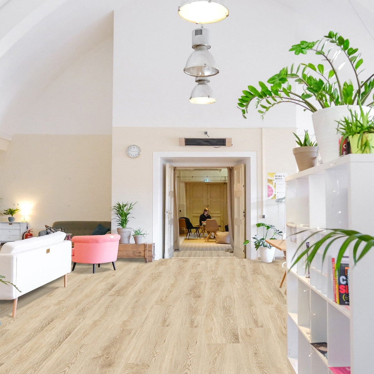 Lucida USA Gluecore Cashmere Brown 22-mil x 7-3/32-in W x 48-in L Waterproof Glue Down Luxury Vinyl Plank Flooring (40-sq ft/ Carton)