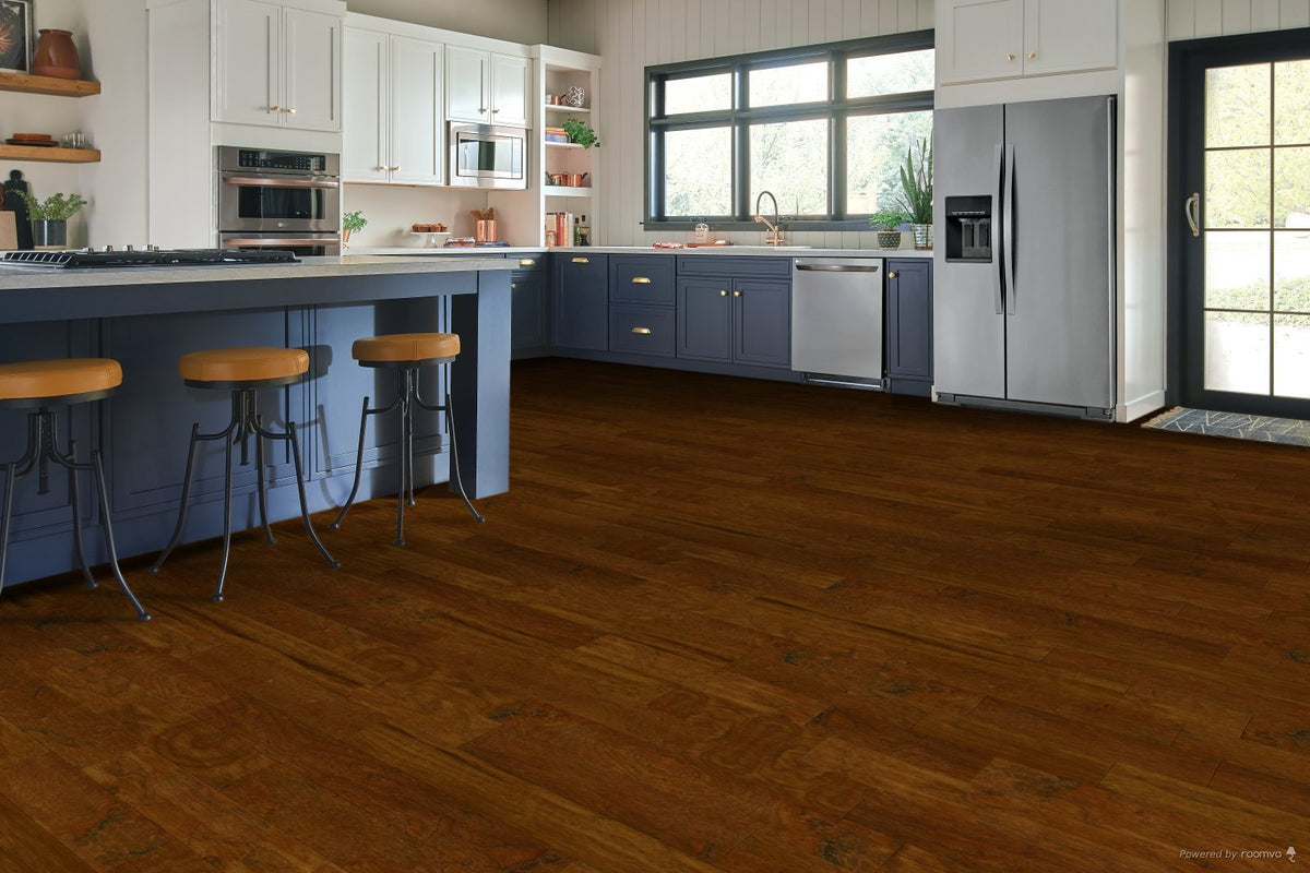Bruce Nature of Wood Platinum Autumn Hickory 5-in W x 3/8-in T x Varying Length Handscraped Engineered Hardwood Flooring (36.5-sq ft / Carton)