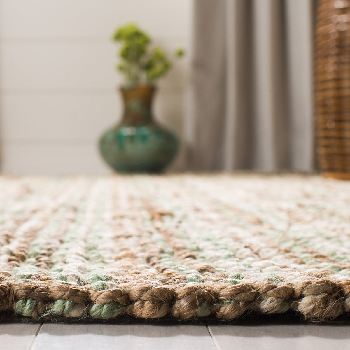 Safavieh Natural Fiber Bellport 5 x 8 Natural Indoor Solid Coastal Handcrafted Jute Area Rug