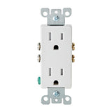Decora 15 Amp Tamper-Resistant Duplex Outlet, White (10-Pack) - Super Arbor
