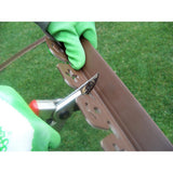 Valley View Industries 60 ft. L x 2 in. W x 1.5 in. H Light Brown Resin Innovative Edge No Dig Edging with 9 in. Poly Nails (48-Quantity) - Super Arbor