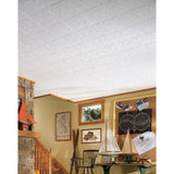 Armstrong Ceilings Grenoble HomeStyle 12-in x 12-in Surface-Mount Acoustic Ceiling Tiles, White, 40-Pack