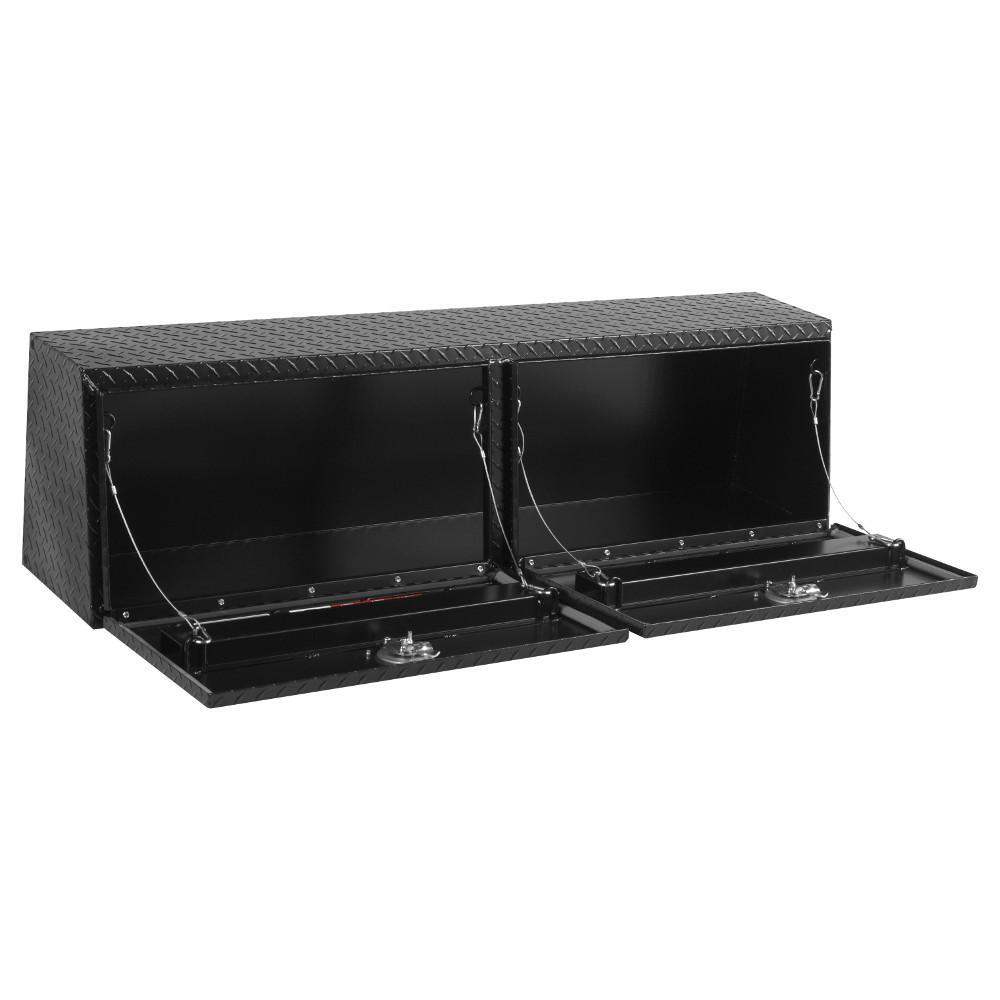 Weather Guard 60.13 Matte Black Aluminum Full Size Top Mount Truck Tool Box - Super Arbor