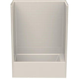 Everyday Subway Tile 60 in. x 32 in. x 80 in. 1-Piece Bath and Shower Kit with Left Drain in White - Super Arbor