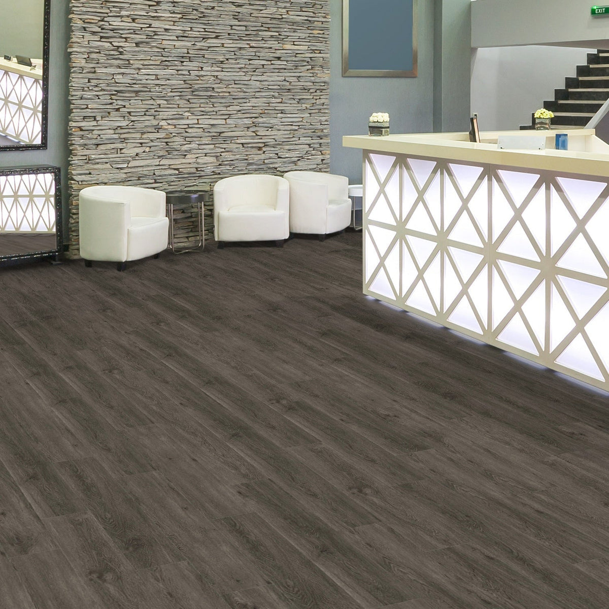 Lucida USA Gluecore Ash Grey Gray 22-mil x 7-3/32-in W x 48-in L Waterproof Glue Down Luxury Vinyl Plank Flooring (40-sq ft/ Carton)