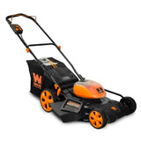 WEN 21 in. 40V Max Lithium-Ion Cordless 3-in-1 Walk-Behind Push Lawn Mower with 16-Gal Bag, Two Batteries & Charger