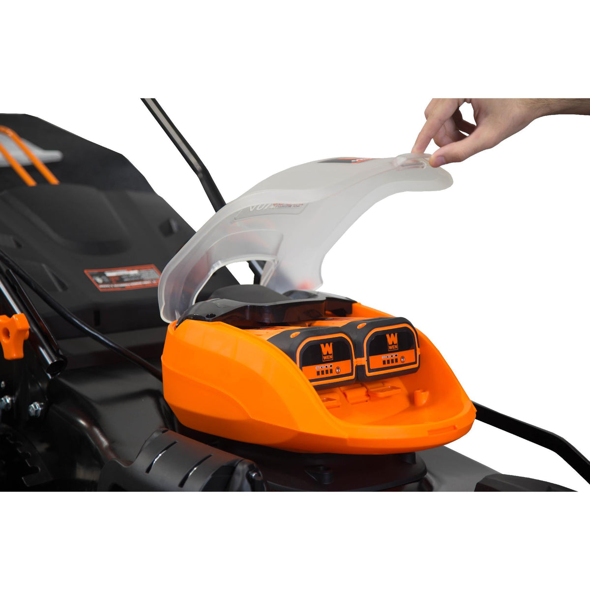 WEN 21 in. 40V Max Lithium-Ion Cordless 3-in-1 Walk-Behind Push Lawn Mower with 16-Gal Bag, Two Batteries & Charger
