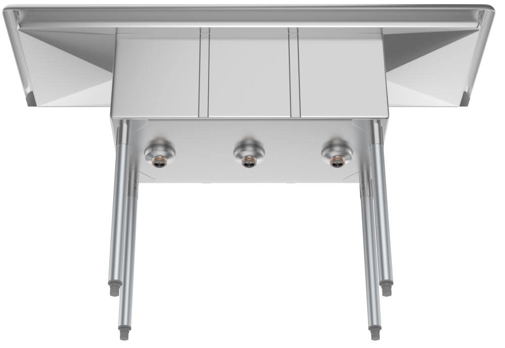 KoolMore Stainless Steel 20x54-inch 3-Basin Freestanding Utility Tub