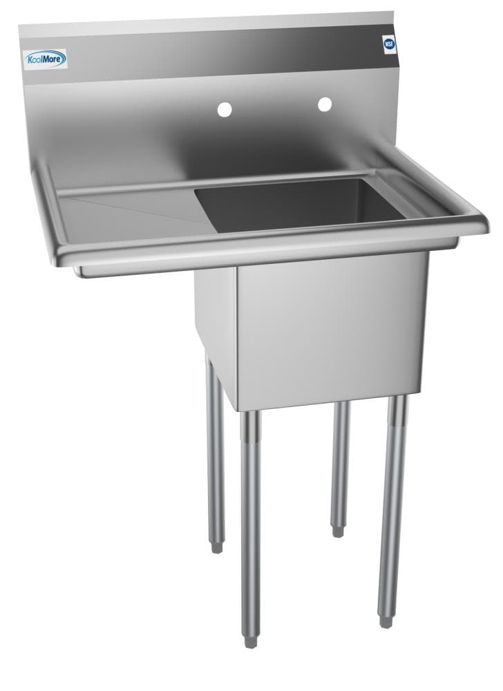 KoolMore Stainless Steel Freestanding Utility Tub with Drain - 22x29 inch