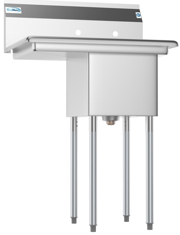 KoolMore Stainless Steel Freestanding Utility Tub with Drain - 22x29 inch