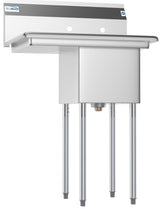 KoolMore Stainless Steel Freestanding Utility Tub with Drain - 22x29 inch