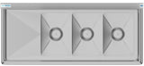 KoolMore Stainless Steel 3-Basin Utility Tub with Drain