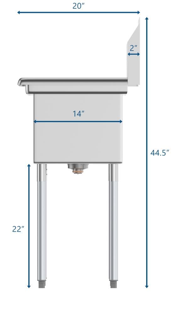 KoolMore Stainless Steel 3-Basin Utility Tub with Drain