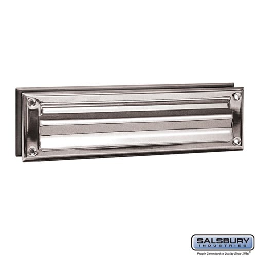 Standard Magazine Size Mail Slot with Chrome Finish