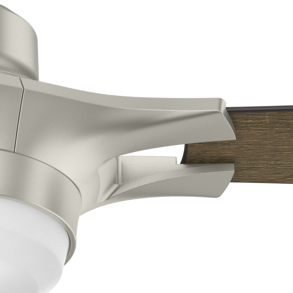 Hunter Signal WiFi-Enabled 54-in Matte Nickel Indoor Smart Ceiling Fan with Integrated LED Light and Remote (3-Blade)