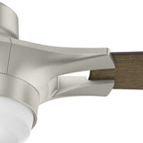 Hunter Signal WiFi-Enabled 54-in Matte Nickel Indoor Smart Ceiling Fan with Integrated LED Light and Remote (3-Blade)