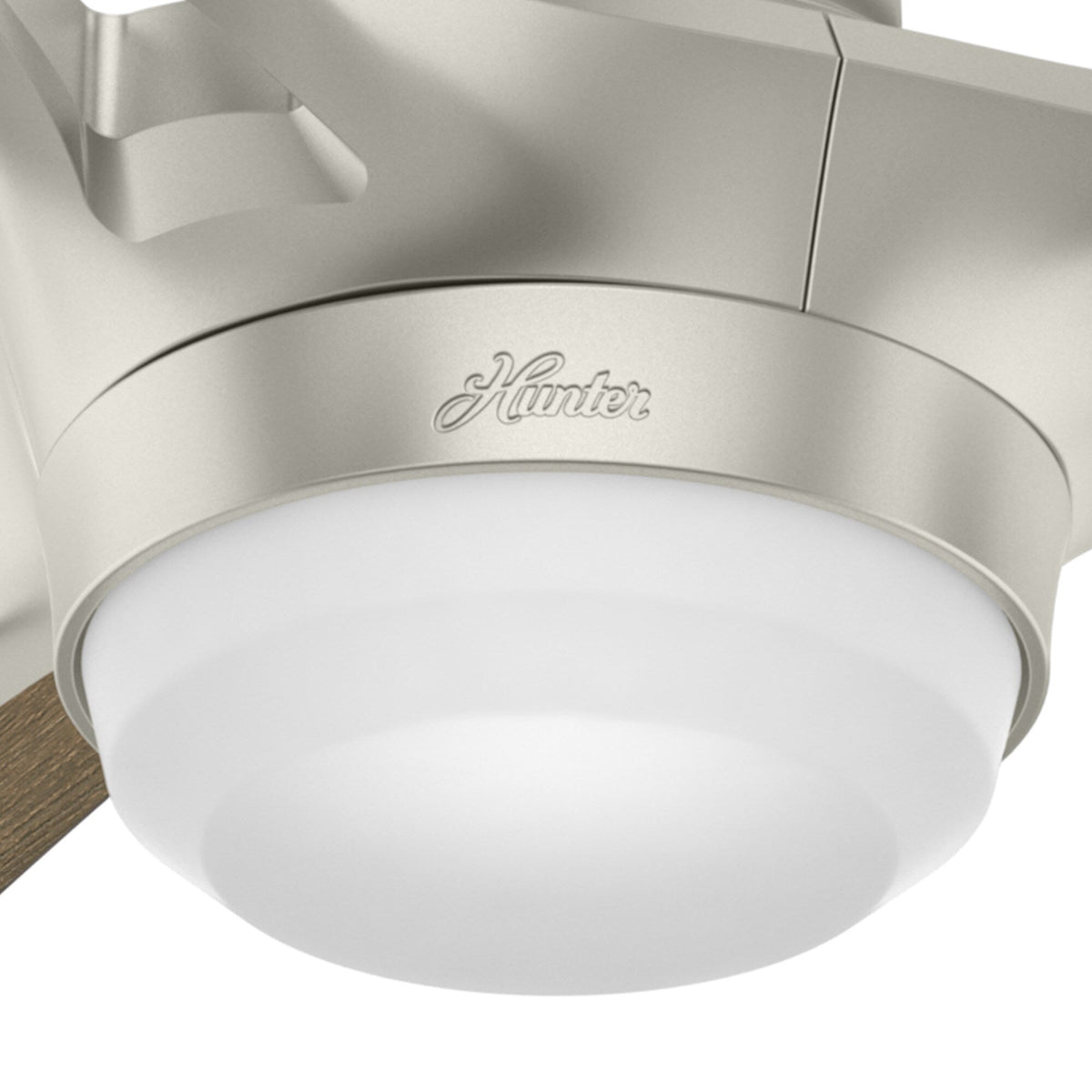 Hunter Signal WiFi-Enabled 54-in Matte Nickel Indoor Smart Ceiling Fan with Integrated LED Light and Remote (3-Blade)