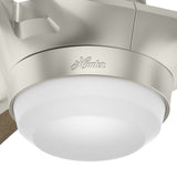Hunter Signal WiFi-Enabled 54-in Matte Nickel Indoor Smart Ceiling Fan with Integrated LED Light and Remote (3-Blade)